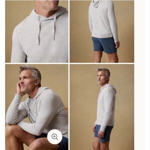 EUC Faherty Sunwashed Midweight Organic Hoodie Men's Light Gray Hoodie Siz Large